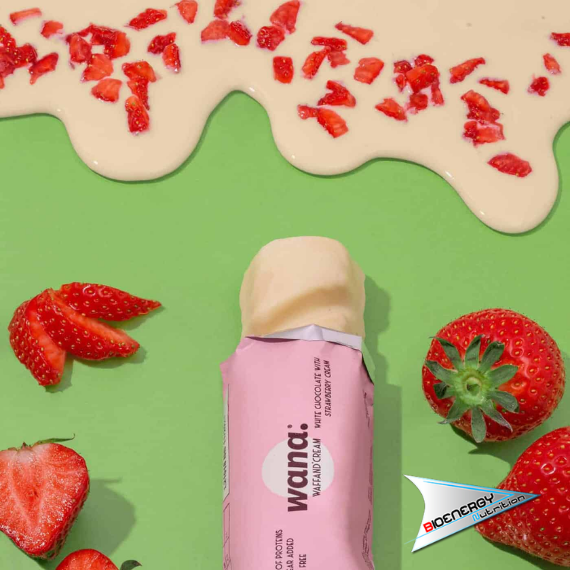 WaNa-WANA WAFFAND' CREAM (Cioccolato Bianco con crema alla FRAGOLA - Conf. 12 barrette da 43 gr)      